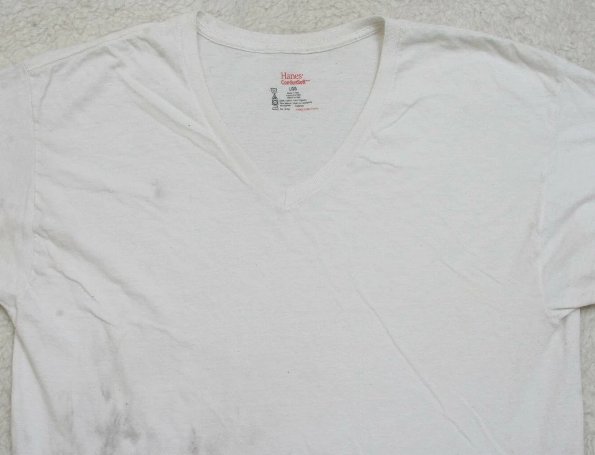 hanes comfortsoft v neck gray