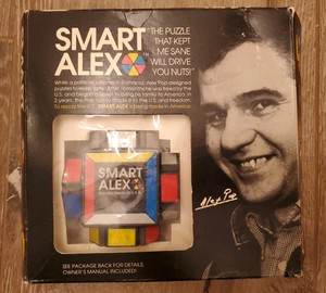 Vintage-Smart-Alex-Puzzle-Cube-Rubiks-Rubik-039-s-Toy-in-Box-w-booklet-1992