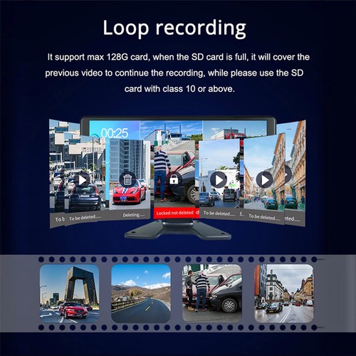10.36"Monitor 1080P Camera DVR Pedestrian Car Detect Alarm Prompt Kit Caravan RV - Picture 3 of 12