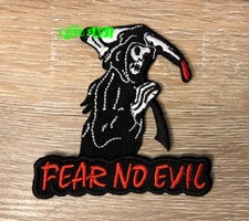 GRIM REAPER PATCH FEAR NO EVIL motorcycle biker patch vintage rocker vest jacket
