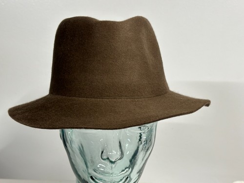 Eugenia Kim Blaine Brown Wool Felt Fedora Hat New Size Medium NEW