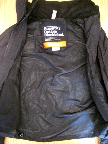 Superdry Double Black Label Triple Zip Up Windbreaker Womens M Jacket Coat Nylon - Picture 12 of 17