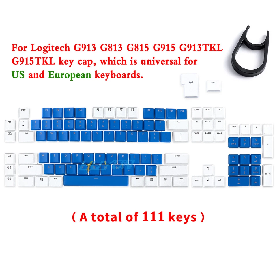 A full Set Keyboard Replacement Two-color keycaps for Logitech G813/G815/G913TKL - Image 4 of 4