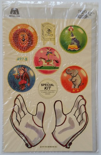 Meyercord Baby Crib Decal Set            1979            Circus Clown & Animals  - Picture 2 of 2