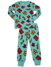 Planet Color Infant Baby Boys Long Sleeve 100% Cotton Print Pajama Set