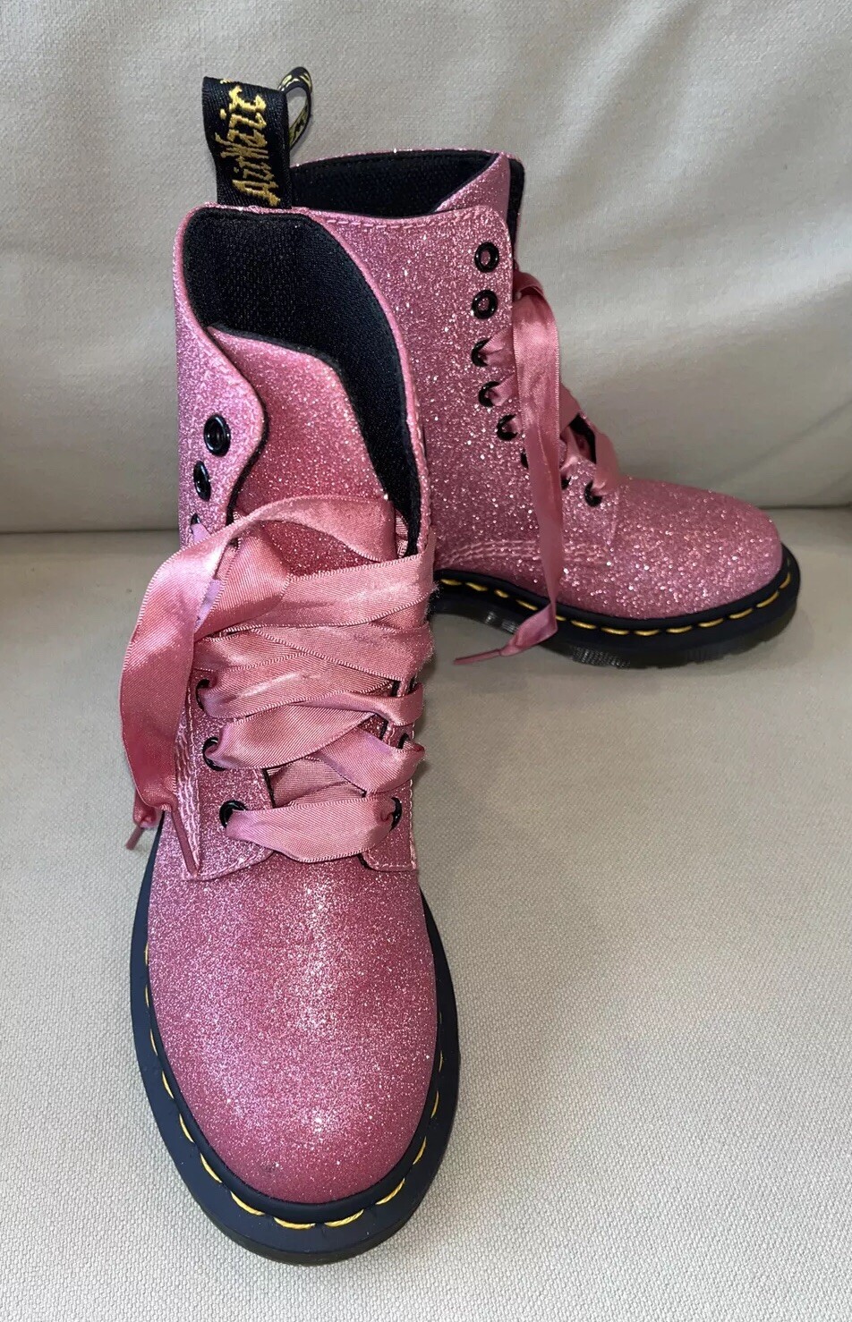 New Dr Doc Martens 1460 Pascal Glitter 