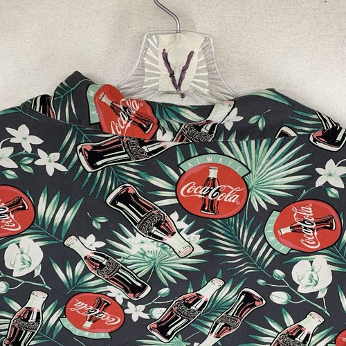 Coca-Cola Men's Hawaiian Short Sleeve Shirt Casual Button Down Tropical Small - Picture 14 of 16