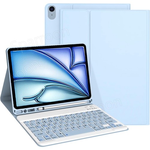 Bluetooth Keyboard Case Cover Mouse For iPad 7/8/9/10/11th Gen A16 M2 M3 Air 5 4 - Picture 11 of 128