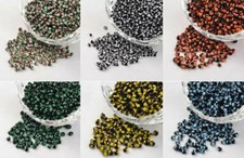 100 Grams 1/4lb Glass Seed Beads 8/0 Round Smooth Loose Beads 3mm