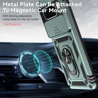 For Google Pixel 7 7A 8 Pro Sliding Len Protection Ring Stand Protection Case