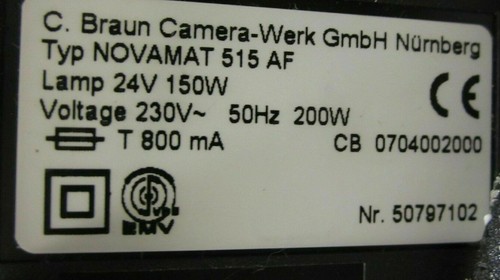 Projector bulb lamp BRAUN Novamat 24v 150w 515 AF new stock - Picture 3 of 3