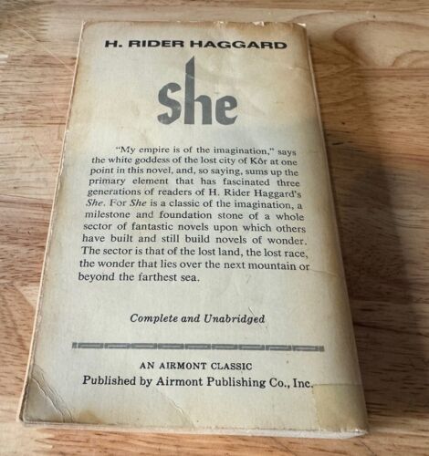 SHE by H. Rider Haggard Vintage 1967 Paperback - Picture 3 of 8
