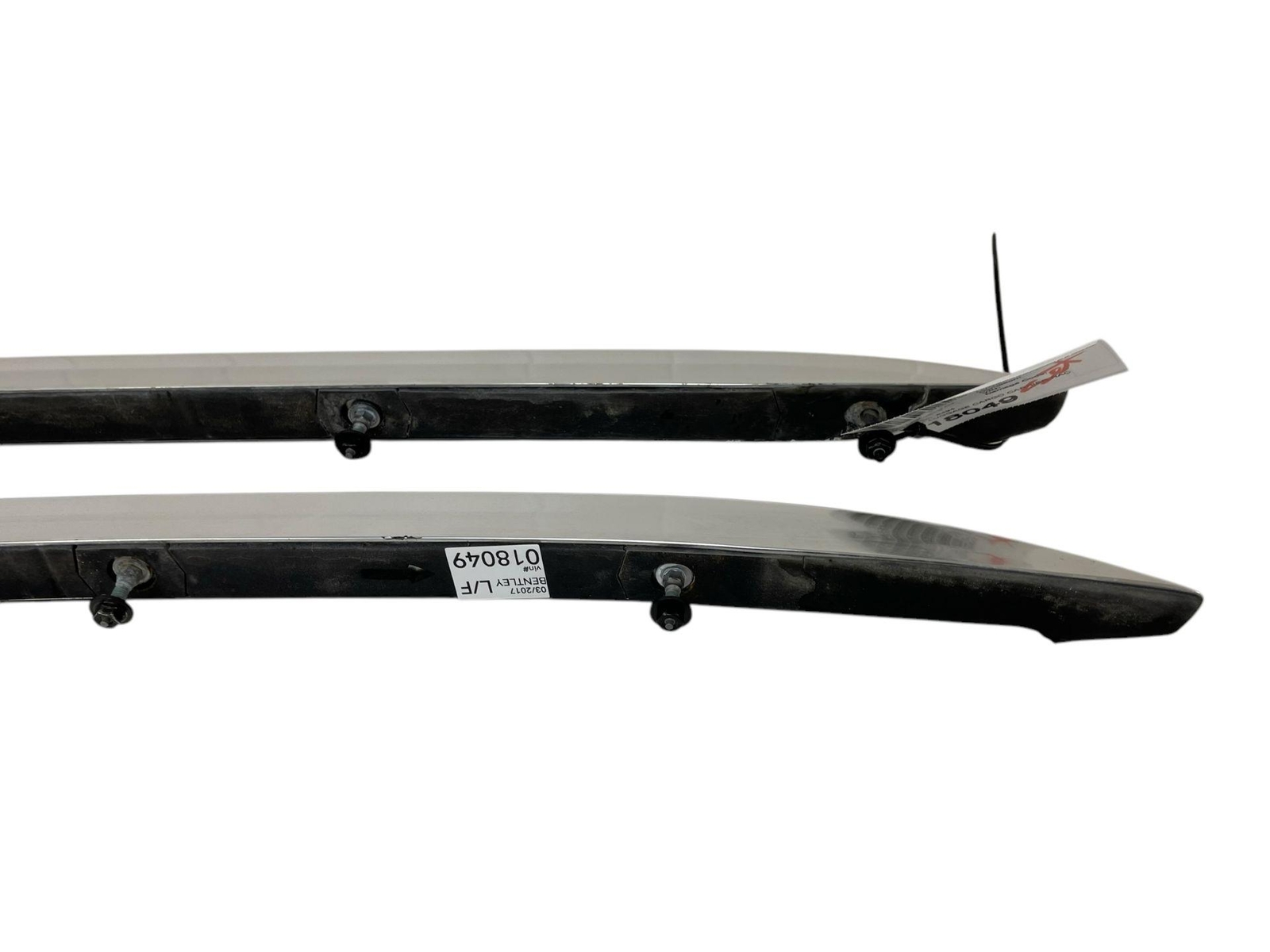 2015-2020 BENTLEY BENTAYGA ROOF LUGGAGE CARGO CARRIER RACK SATIN CHROME RAIL SET