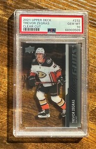 2021 Upper Deck Young Guns Clear Cut #232 Trevor Zegras RC PSA 10 #S4602