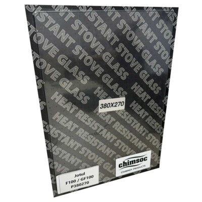 CHIMSOC Ofenglas - Jotul F100 / GF100 (380 mm x 270 mm rechteckig)