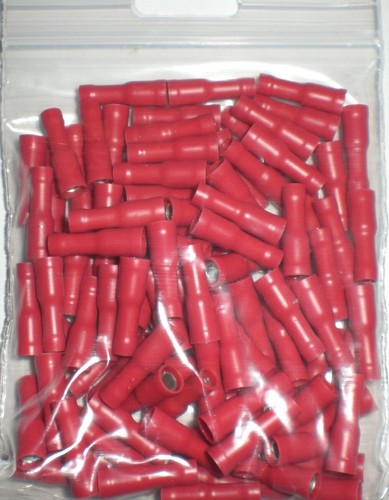 Rundstecker + Rundsteckhülsen Set isoliert rot 0,5-1,5mm² -M4 -100 teilig - Bild 3 von 3