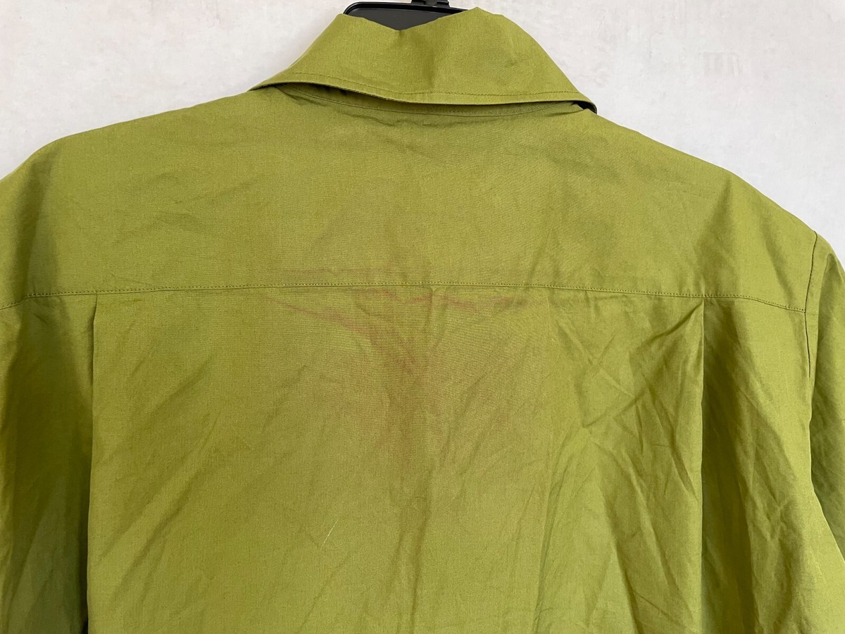 MAX MARA SHIRT DRESS SS WOMENS SIZE (40 US 6 OLIVE GREEN