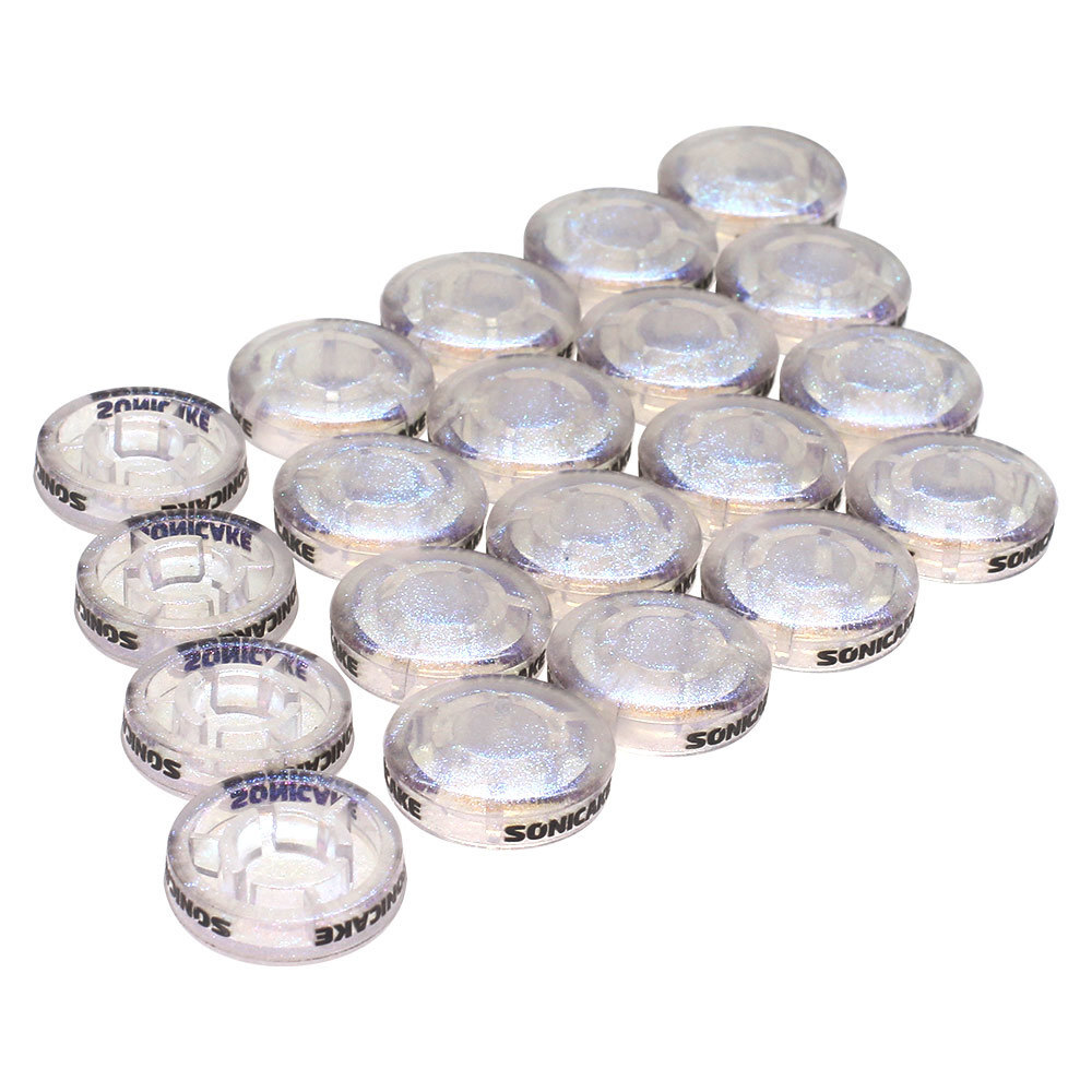 20pcs SONICAKE Footswitch Toppers Transparent Clear For Guitar Effect Pedal 10mm