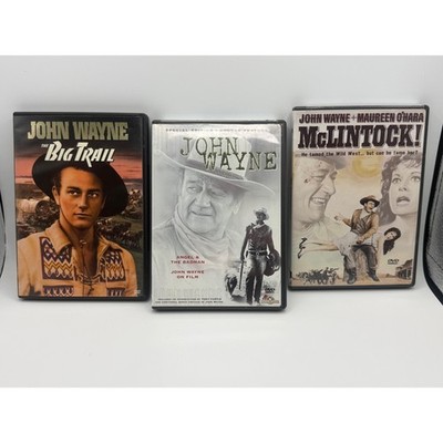 John Wayne DVD Lot 3-Disc Set OS Black Excellent Western Movies McLintock