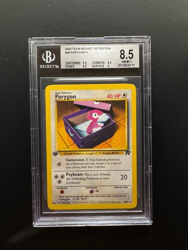 Porygon (1st Edition) graded BGS 8.5 for sale on eBay