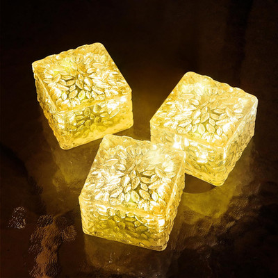 Solar Brick Lights - Outdoor Waterproof Patio & Garden Decor (3 Packs) for Patio
