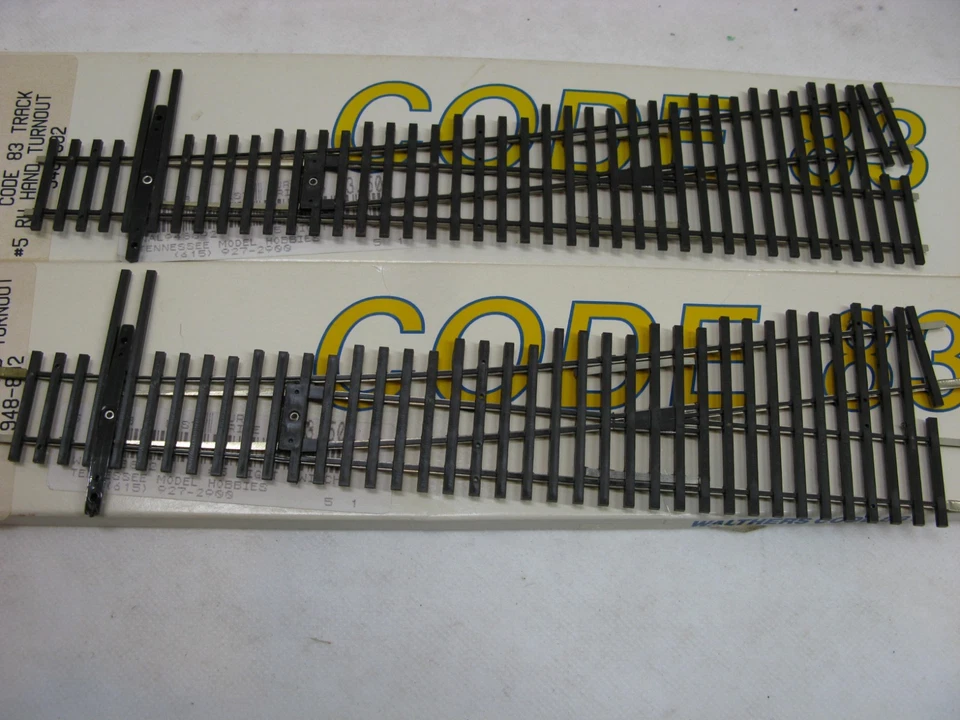 TWO HO WALTHERS/SHINOHARA CODE 83 RH#5 TURNOUT NOS - Image 2 of 4