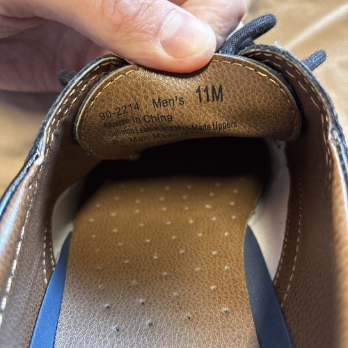 Zapatos de vestir Dockers con cordones para hombre talla 11 cuero negro nuevos - Imagen 12 de 13