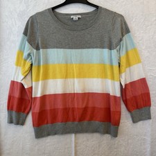 Liz Claiborne Women's Vintage Multicolor Striped Sweater Size 2XL