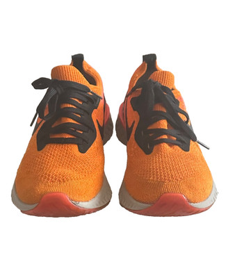 Nike Epic React Flyknit GS Orange/Black Running Shoes 943311-800 Youth Size  5.5