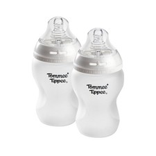 Silicone Coated Glass Baby Bottles - Clear - 9 fl oz/2pk: Level 1 Slow Flow,