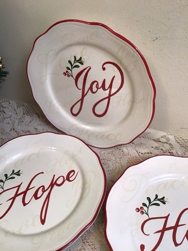 4 Better Homes & Gardens Heritage Collection Teller 8,5 Zoll Joy Hope Peace - Bild 3 von 7