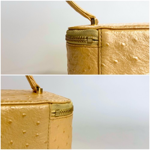 VERSACE Sunburst Handbag With Pouch Vanity Bag Purse Yellow Beige Gold Authentic - Imagen 15 de 24