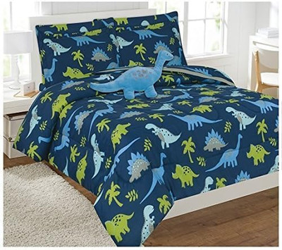 Comforter Set for Boys Dinosaur Dark Blue Green Grey New (Full)