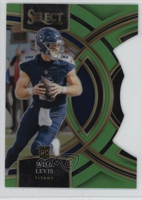 2023 Select Premier Level Neon Green Prizm Die-Cut Will Levis Rookie RC 1u4w