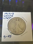 1917-D Mint Walking Liberty Half Dollar 90% Silver U.S. 50c Coin