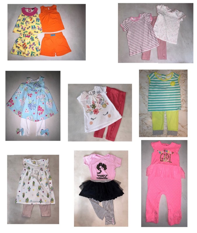 18-24mo Summer lot of 9 outfits/sets Carters-Chick Pea-Mini Heroes-Rabbit Skins
