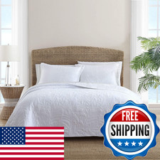 Tommy Bahama - Queen Quilt Reversible Cotton Bedding Coastal Bedding Set For
