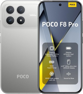 XIAOMI POCO F8 Pro, Smartphone 12+512GB, Sound von Bose, Triple Cam, Titan
