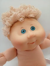 Vintage Cabbage Patch Kids Doll With Pigtails And Blue Eyes 