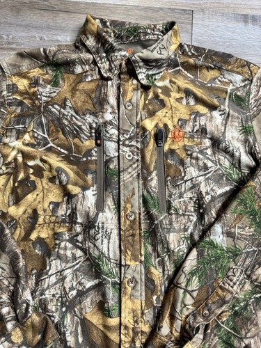 Game Winner Camo Shirt L Button Up Real Tree Break Up Infinity Long Sleeve - Picture 2 of 8