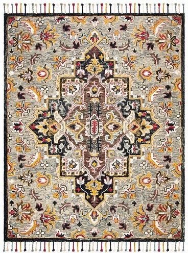 Aspen Collection Area Rug - 9' x 12', Grey & Charcoal, Handmade Boho Braided ... - Picture 2 of 4