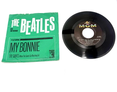 THE BEATLES 45 RECORD MY BONNIE MGM K-13213 Tested & Working VINYL W/ SLEEVE