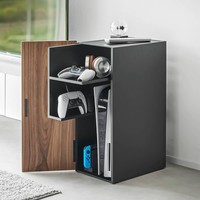 Yamazaki Beistellschrank Organizer FüR Spielekonsolen 24X60X36Cm Tower Schwarz