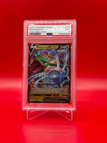 2021 Pokemon SWSH Rayquaza V Evolving Skies PSA 9