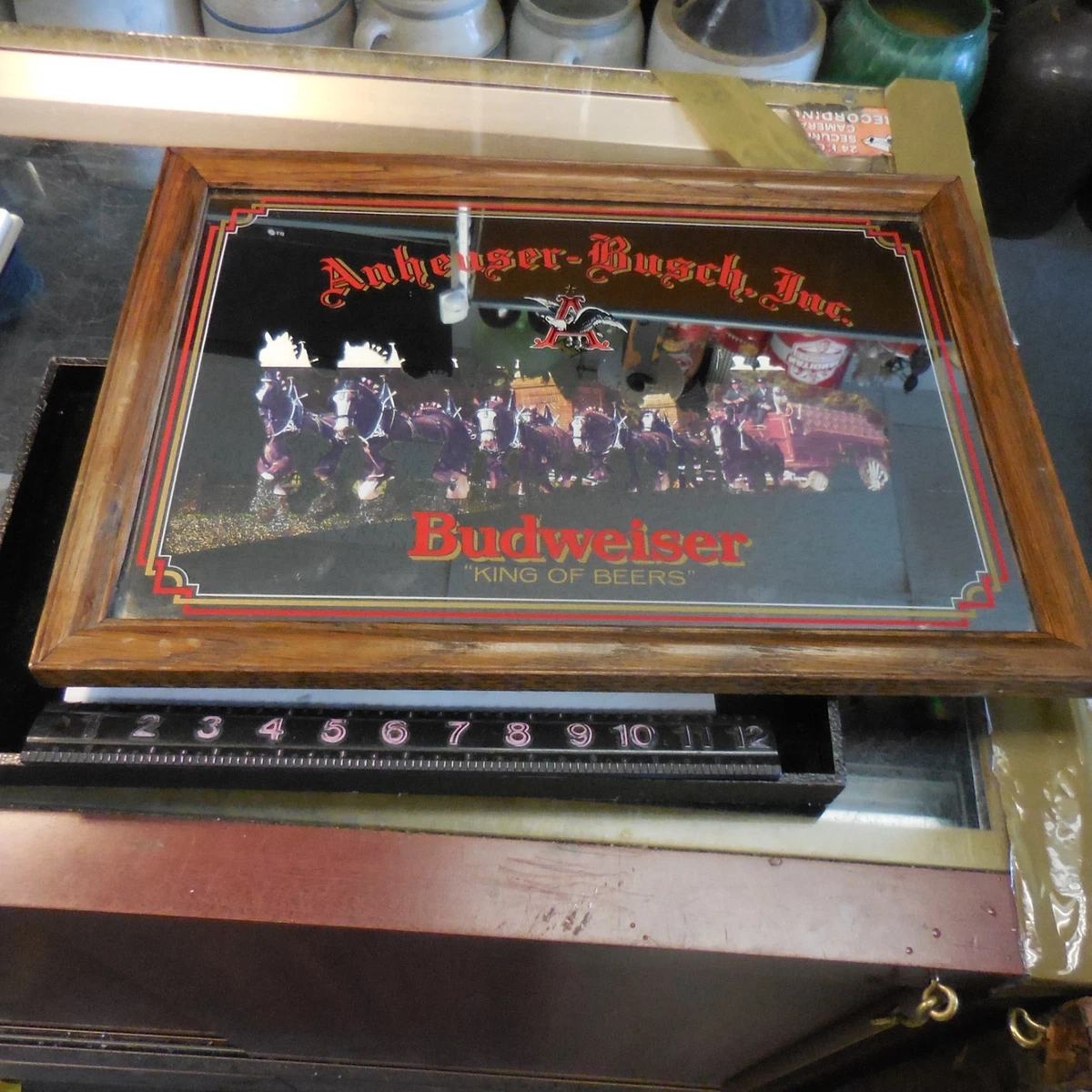 Anheuser Busch Mirror In Collectible Budweiser Signs & Tins for