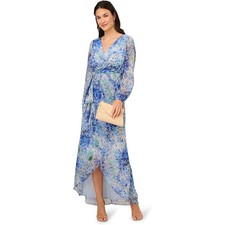 Adrianna Papell Women's Long Printed Gown Special Occasion Dress Size 10 NWT