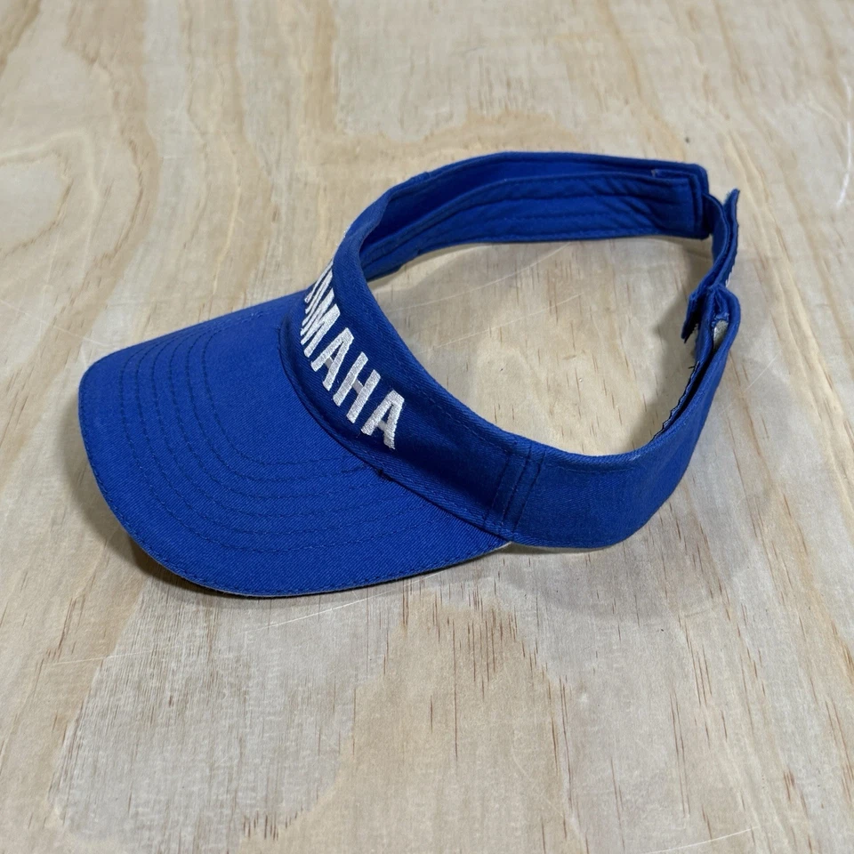 Chapéu de viseira solar ajustável YAMAHA azul/branco - Imagem 3 de 4