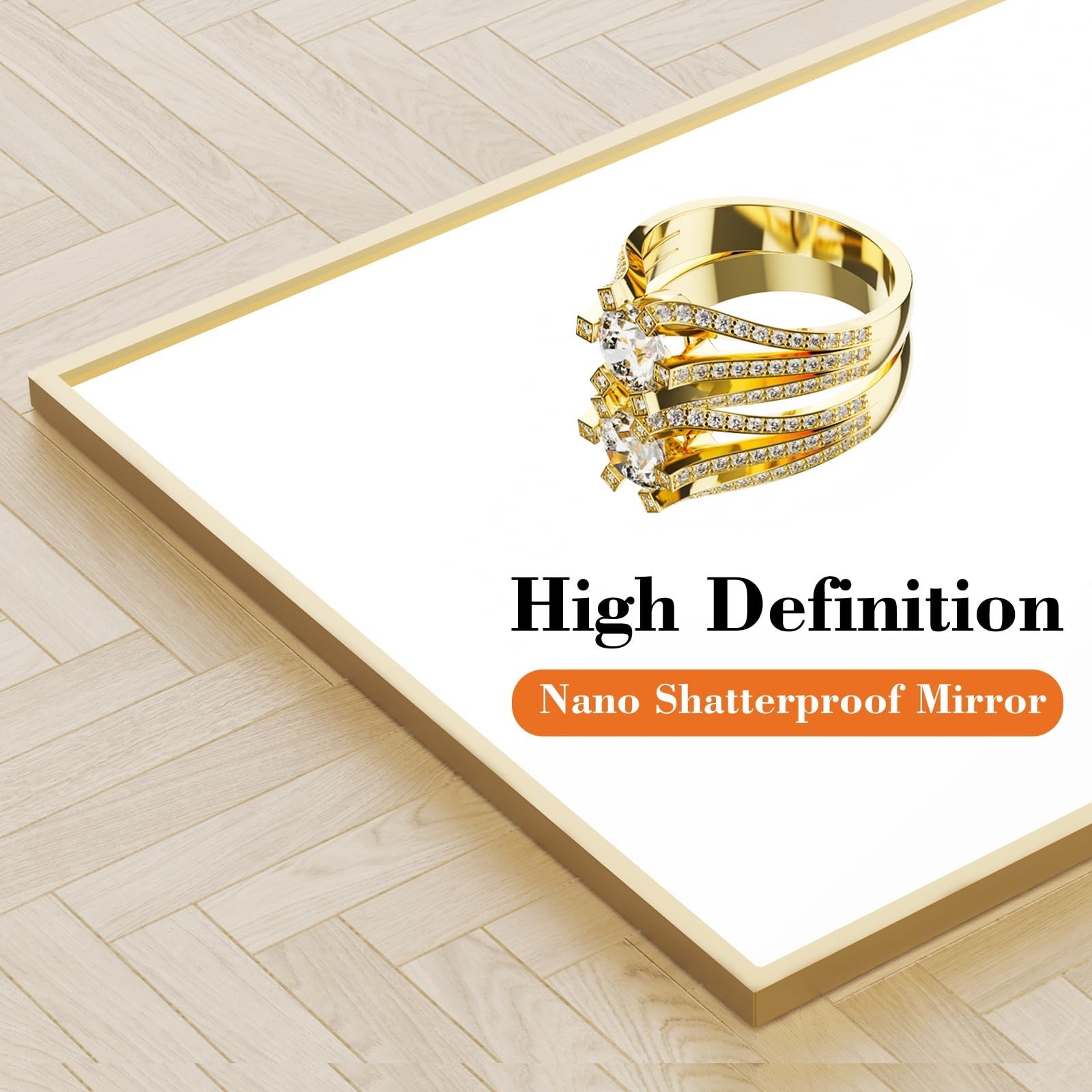 DUMOS Full Length Mirror with Stand 64"x21" Floor Standing Aluminum Frame for...