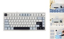 x Aula F75 Gasket Mechanical Keyboard, 75 LEOBOG Reaper Switch Light Blue