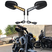 Espejos retrovisores para motocicleta con señales de giro LED para Harley V ROD VROD VRSCF